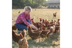 Chickens on farm